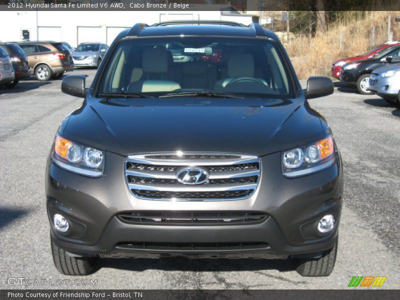 Cabo Bronze / Beige 2012 Hyundai Santa Fe Limited V6 AWD