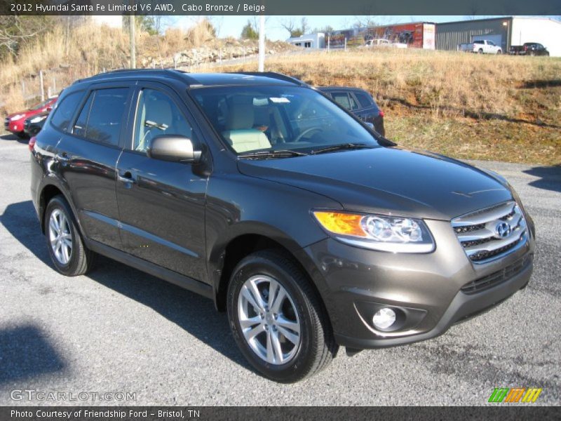 Cabo Bronze / Beige 2012 Hyundai Santa Fe Limited V6 AWD