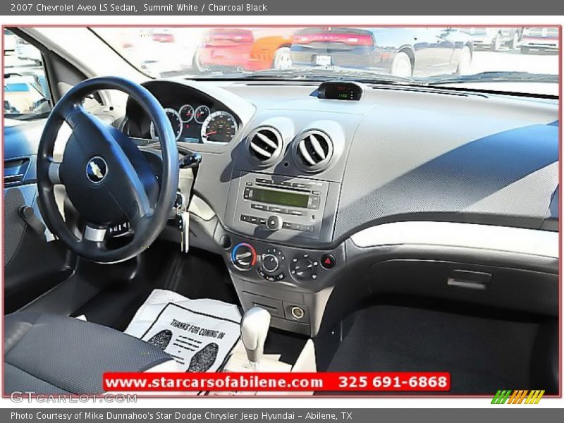 Summit White / Charcoal Black 2007 Chevrolet Aveo LS Sedan