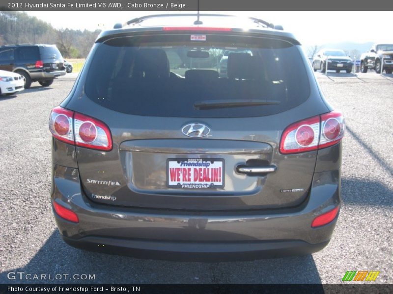 Cabo Bronze / Beige 2012 Hyundai Santa Fe Limited V6 AWD