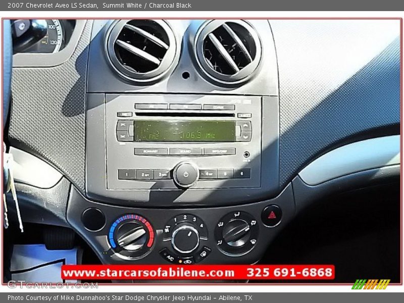 Summit White / Charcoal Black 2007 Chevrolet Aveo LS Sedan