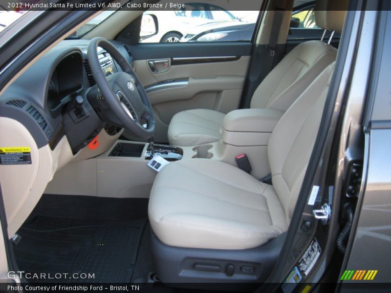  2012 Santa Fe Limited V6 AWD Beige Interior