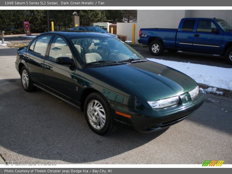 Dark Green Metallic / Tan 1998 Saturn S Series SL2 Sedan