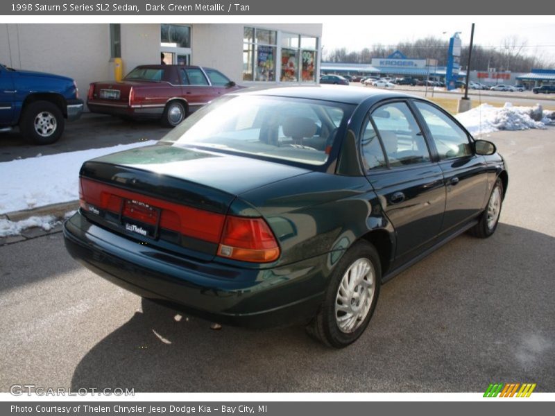 Dark Green Metallic / Tan 1998 Saturn S Series SL2 Sedan