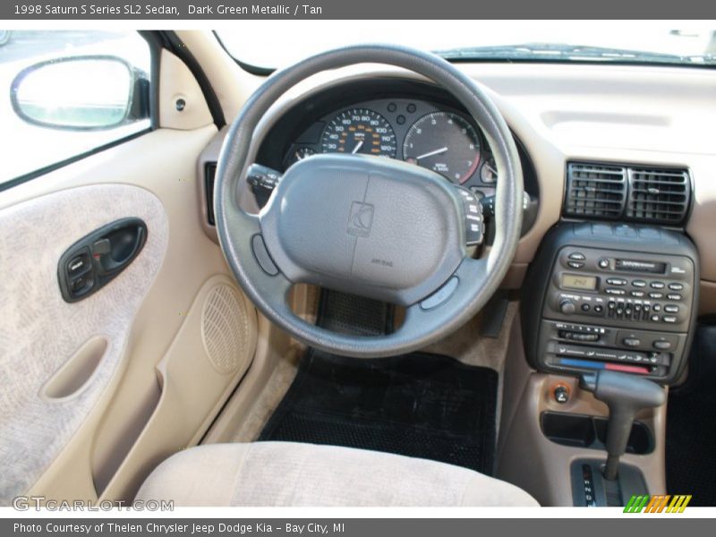 Dark Green Metallic / Tan 1998 Saturn S Series SL2 Sedan