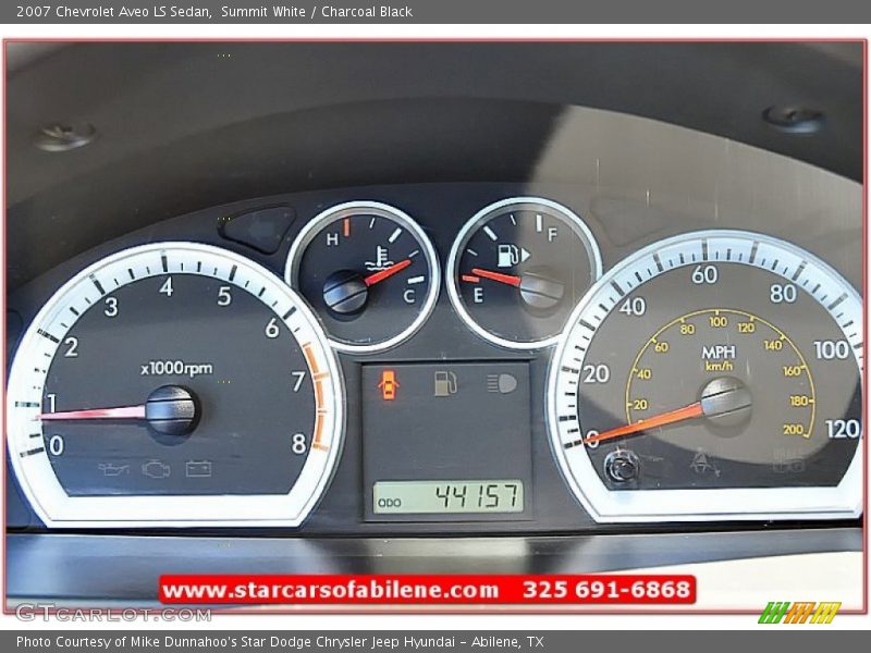 Summit White / Charcoal Black 2007 Chevrolet Aveo LS Sedan