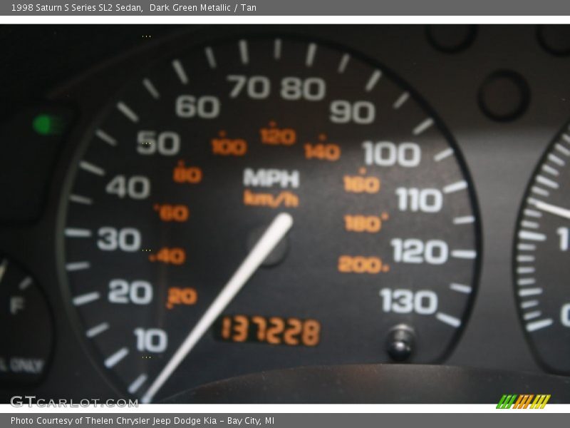 Dark Green Metallic / Tan 1998 Saturn S Series SL2 Sedan
