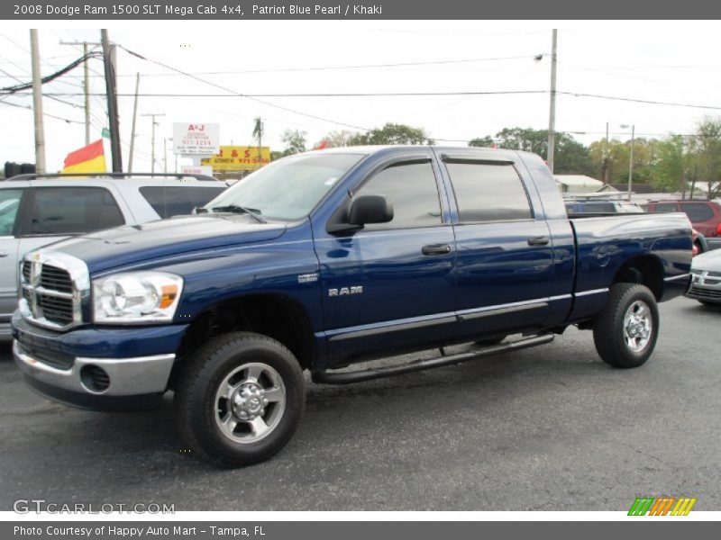 Patriot Blue Pearl / Khaki 2008 Dodge Ram 1500 SLT Mega Cab 4x4
