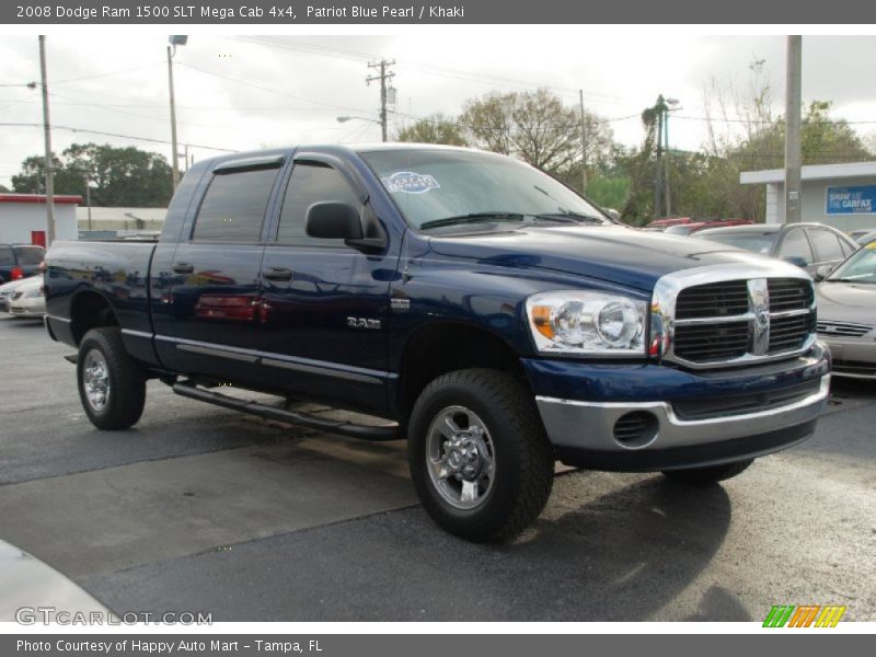 Patriot Blue Pearl / Khaki 2008 Dodge Ram 1500 SLT Mega Cab 4x4
