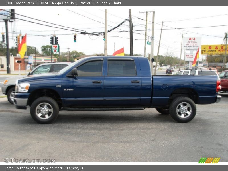 Patriot Blue Pearl / Khaki 2008 Dodge Ram 1500 SLT Mega Cab 4x4