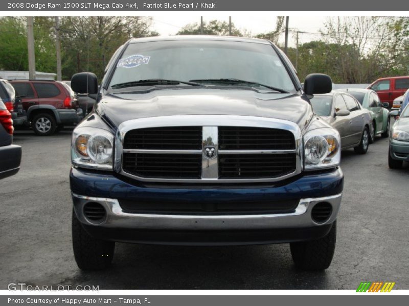 Patriot Blue Pearl / Khaki 2008 Dodge Ram 1500 SLT Mega Cab 4x4
