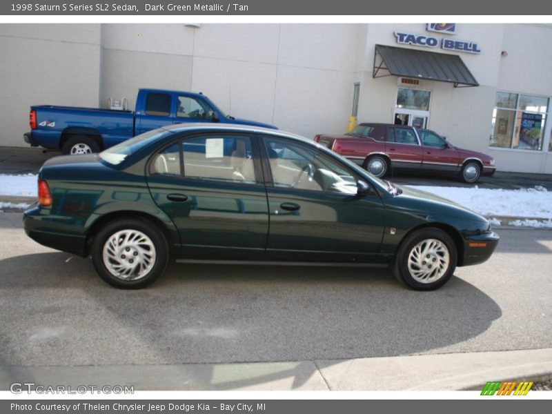 Dark Green Metallic / Tan 1998 Saturn S Series SL2 Sedan