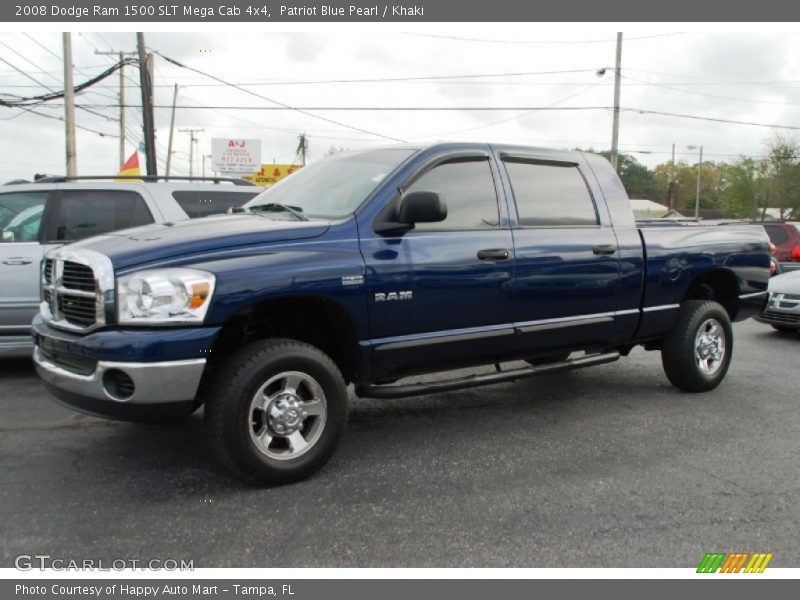 Patriot Blue Pearl / Khaki 2008 Dodge Ram 1500 SLT Mega Cab 4x4