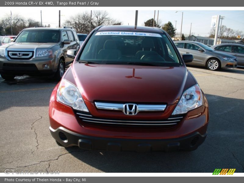 Tango Red Pearl / Gray 2009 Honda CR-V EX 4WD