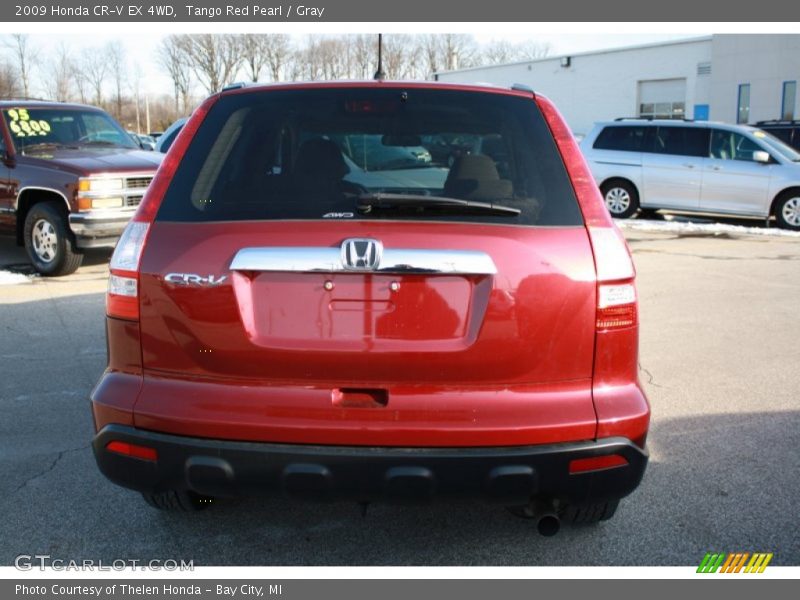Tango Red Pearl / Gray 2009 Honda CR-V EX 4WD
