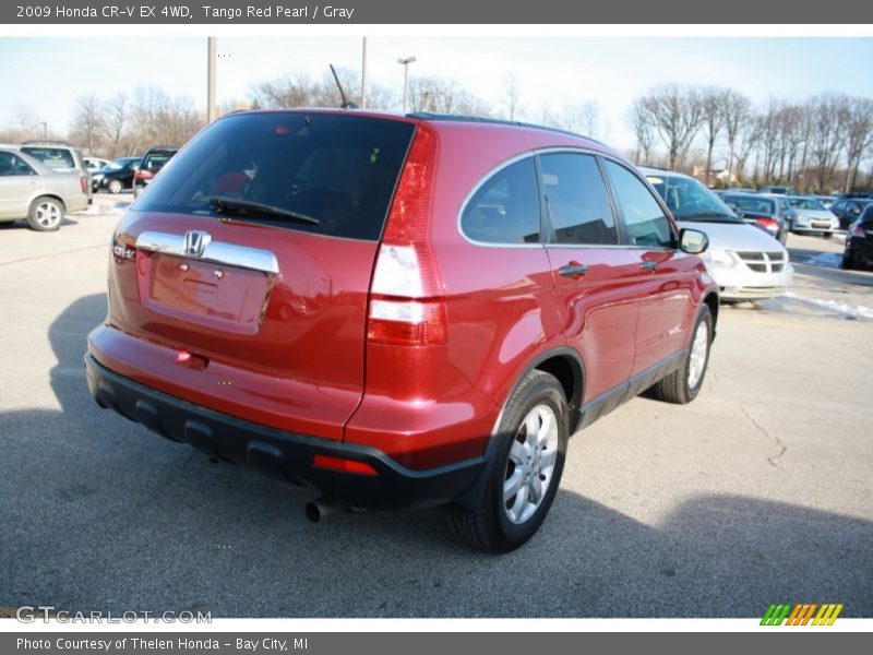 Tango Red Pearl / Gray 2009 Honda CR-V EX 4WD