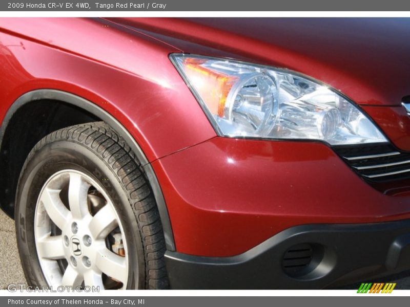 Tango Red Pearl / Gray 2009 Honda CR-V EX 4WD