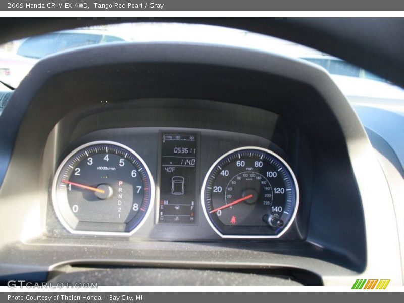 Tango Red Pearl / Gray 2009 Honda CR-V EX 4WD