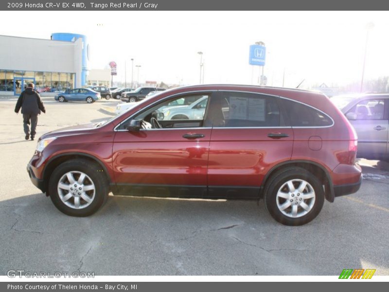 Tango Red Pearl / Gray 2009 Honda CR-V EX 4WD
