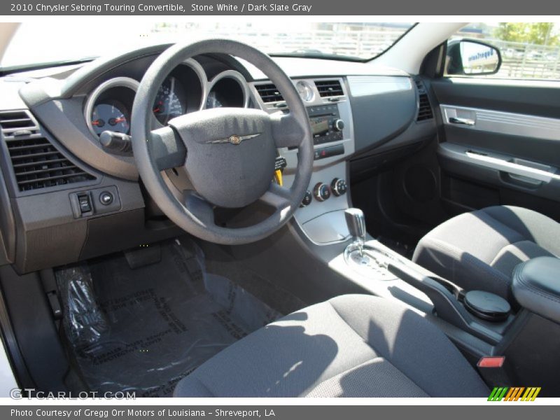 Stone White / Dark Slate Gray 2010 Chrysler Sebring Touring Convertible