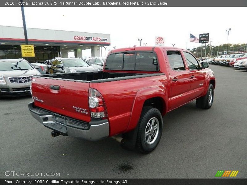 Barcelona Red Metallic / Sand Beige 2010 Toyota Tacoma V6 SR5 PreRunner Double Cab