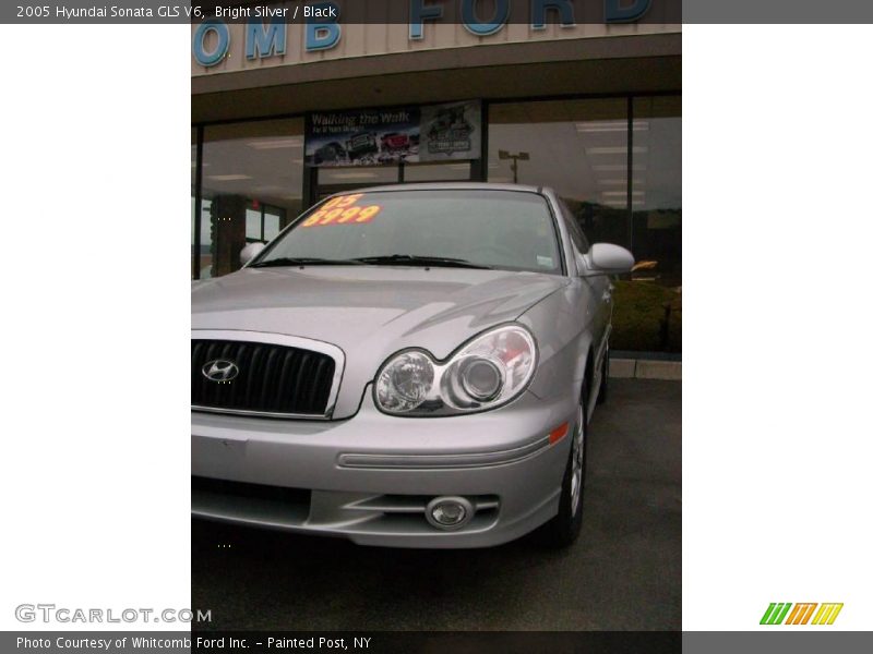 Bright Silver / Black 2005 Hyundai Sonata GLS V6