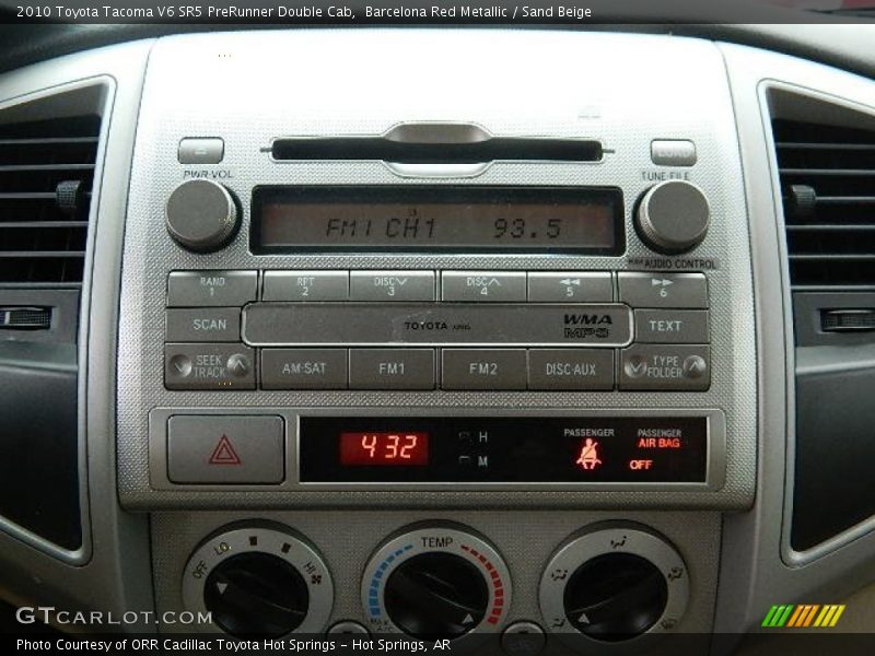 Controls of 2010 Tacoma V6 SR5 PreRunner Double Cab