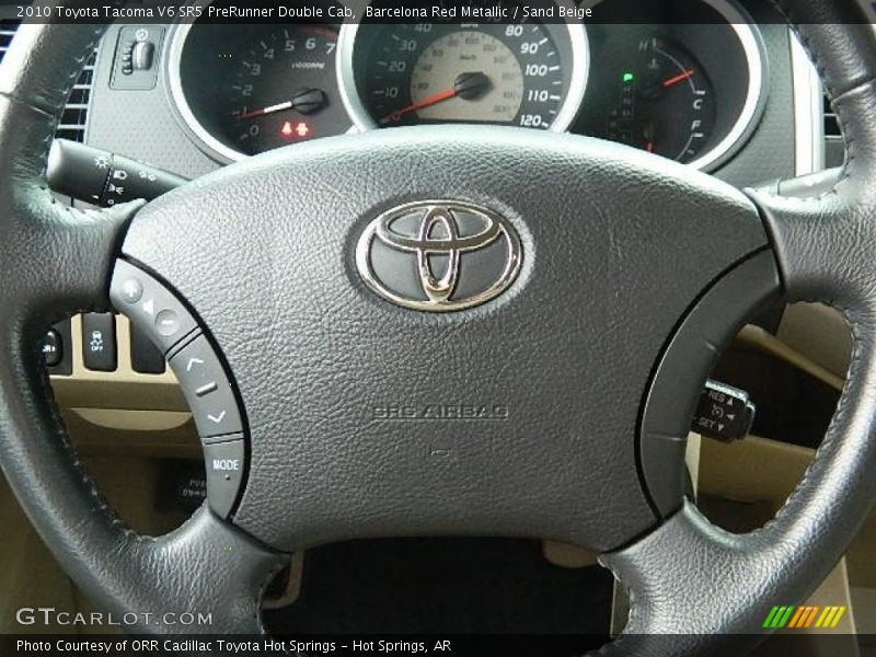Barcelona Red Metallic / Sand Beige 2010 Toyota Tacoma V6 SR5 PreRunner Double Cab