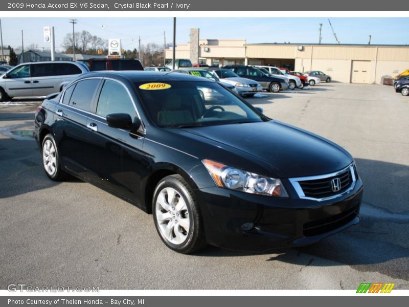 Crystal Black Pearl / Ivory 2009 Honda Accord EX V6 Sedan