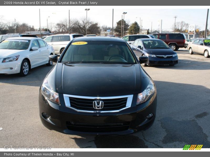 Crystal Black Pearl / Ivory 2009 Honda Accord EX V6 Sedan