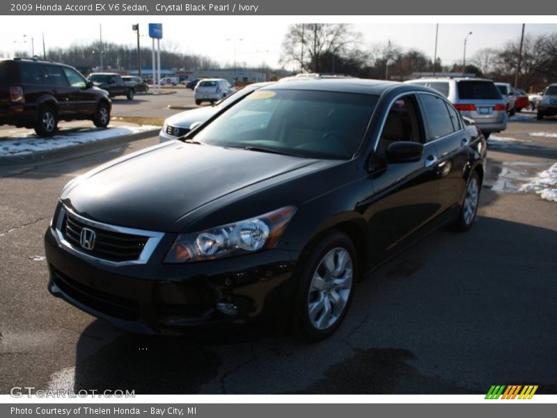 Crystal Black Pearl / Ivory 2009 Honda Accord EX V6 Sedan