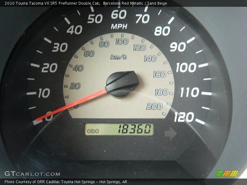 Barcelona Red Metallic / Sand Beige 2010 Toyota Tacoma V6 SR5 PreRunner Double Cab