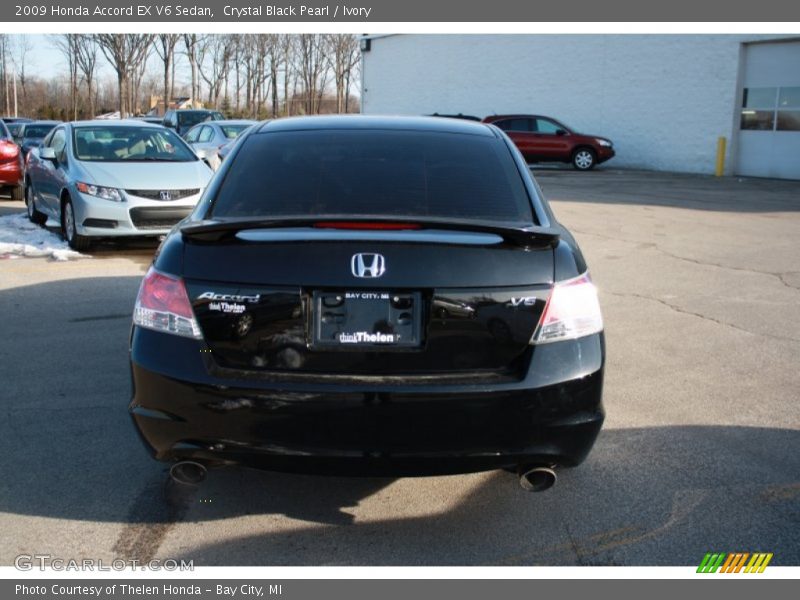 Crystal Black Pearl / Ivory 2009 Honda Accord EX V6 Sedan