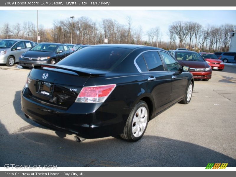 Crystal Black Pearl / Ivory 2009 Honda Accord EX V6 Sedan