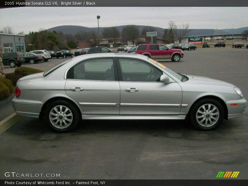 Bright Silver / Black 2005 Hyundai Sonata GLS V6