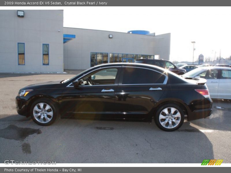 Crystal Black Pearl / Ivory 2009 Honda Accord EX V6 Sedan
