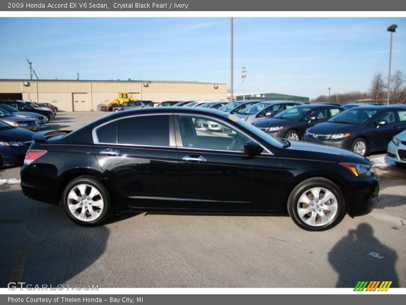 Crystal Black Pearl / Ivory 2009 Honda Accord EX V6 Sedan