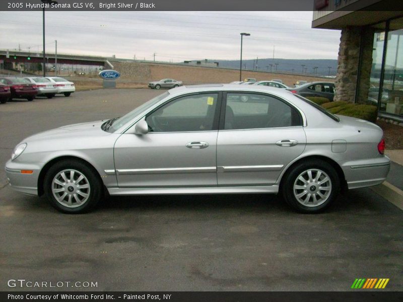 Bright Silver / Black 2005 Hyundai Sonata GLS V6