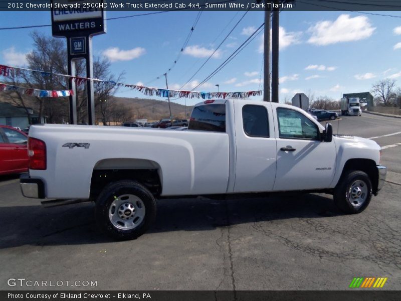 Summit White / Dark Titanium 2012 Chevrolet Silverado 2500HD Work Truck Extended Cab 4x4