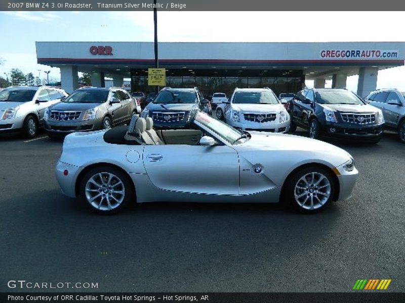 Titanium Silver Metallic / Beige 2007 BMW Z4 3.0i Roadster