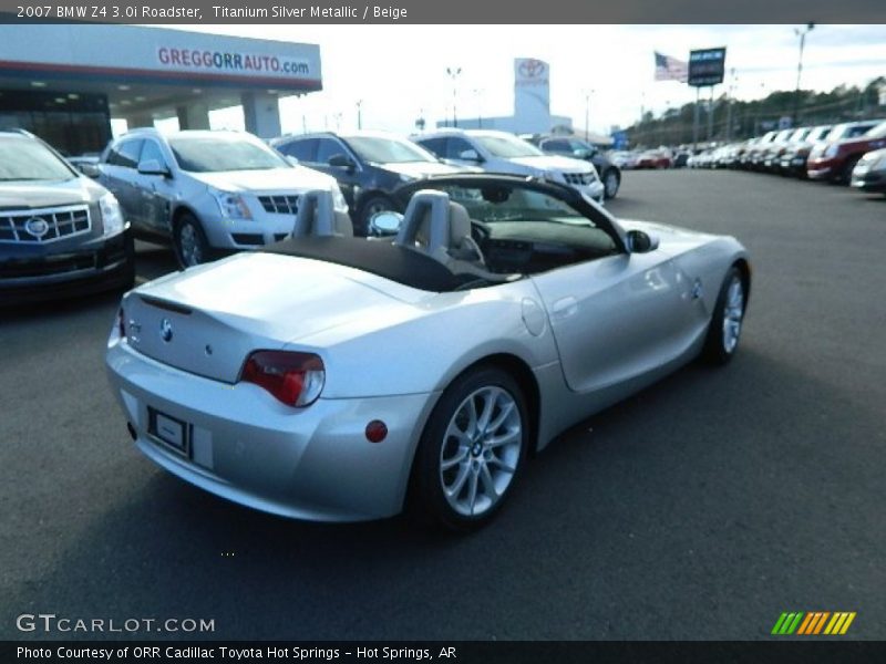 Titanium Silver Metallic / Beige 2007 BMW Z4 3.0i Roadster