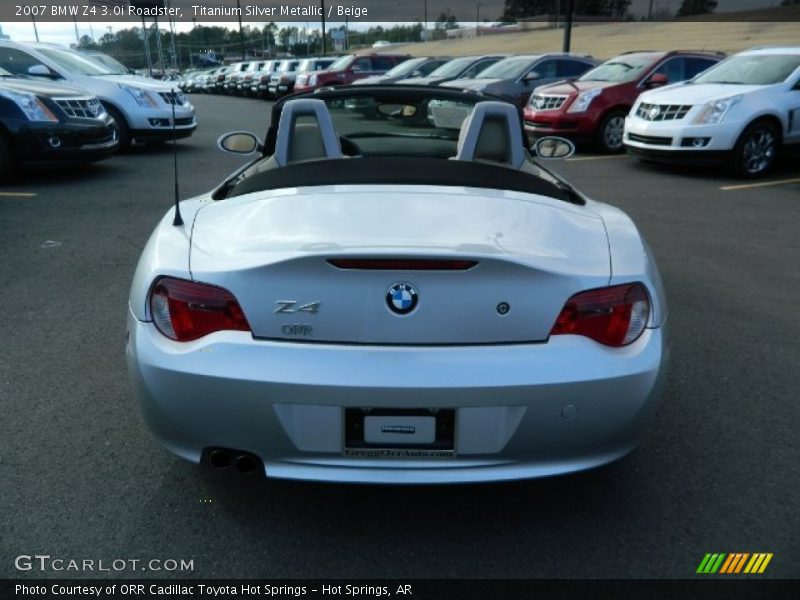 Titanium Silver Metallic / Beige 2007 BMW Z4 3.0i Roadster