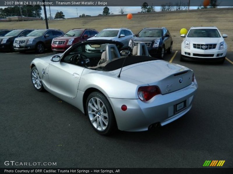Titanium Silver Metallic / Beige 2007 BMW Z4 3.0i Roadster