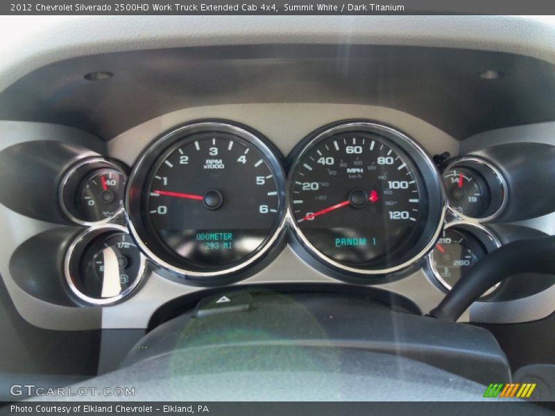  2012 Silverado 2500HD Work Truck Extended Cab 4x4 Work Truck Extended Cab 4x4 Gauges