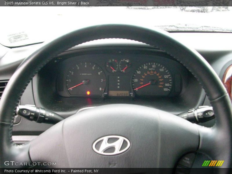 Bright Silver / Black 2005 Hyundai Sonata GLS V6