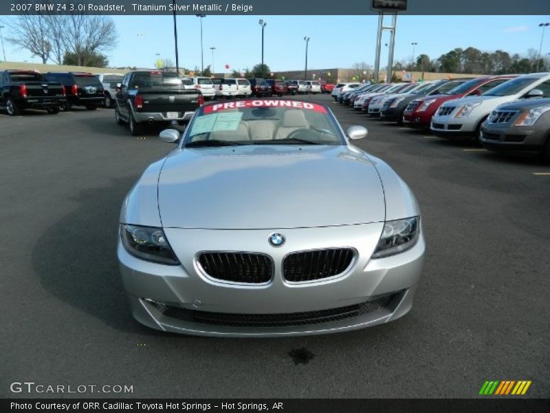 Titanium Silver Metallic / Beige 2007 BMW Z4 3.0i Roadster