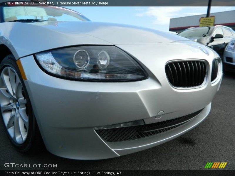 Titanium Silver Metallic / Beige 2007 BMW Z4 3.0i Roadster