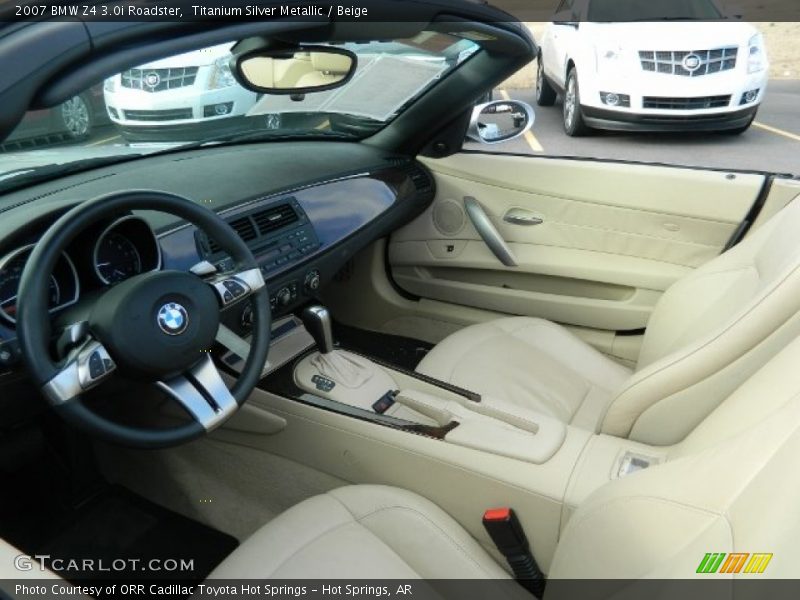 Titanium Silver Metallic / Beige 2007 BMW Z4 3.0i Roadster