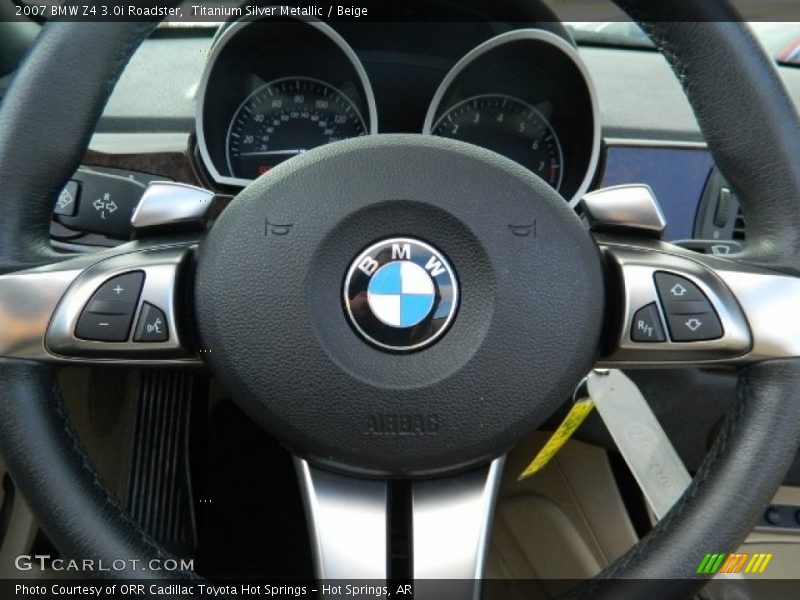 Titanium Silver Metallic / Beige 2007 BMW Z4 3.0i Roadster