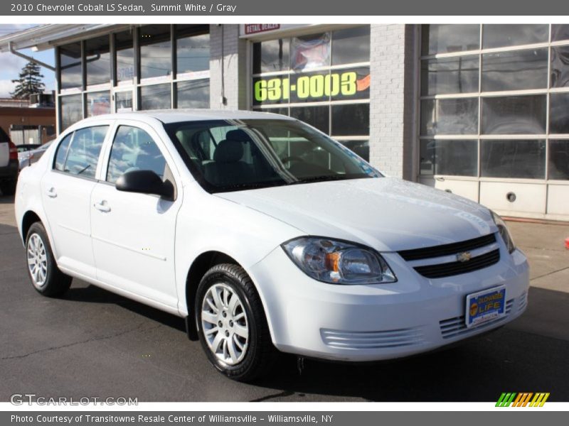 Summit White / Gray 2010 Chevrolet Cobalt LS Sedan